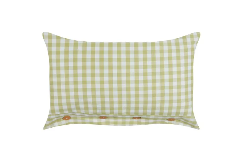 Pynteputer Talya Grønt/hvitt/lys tre, Rektangulær - Grønt/hvitt/lys tre, Rektangulær - Tekstiler - Pute & pledd - Hagepute