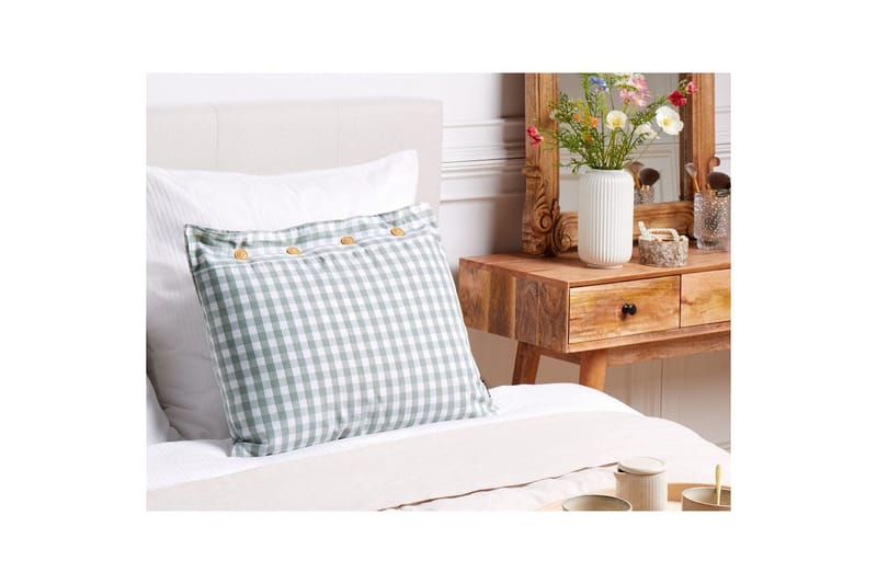 Pynteputer Talya Mintgrønt/hvitt/lyst tre, Rektangulær - Mintgrønt/hvitt/lyst tre, Rektangulær - Tekstiler - Pute & pledd - Hagepute