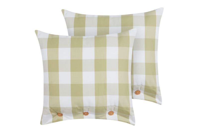 Pynteputer Tamnine sett på 2 Grønn/hvit, Firkantet - Grønn/hvit, Firkantet - Tekstiler - Pute & pledd - Pynteputer