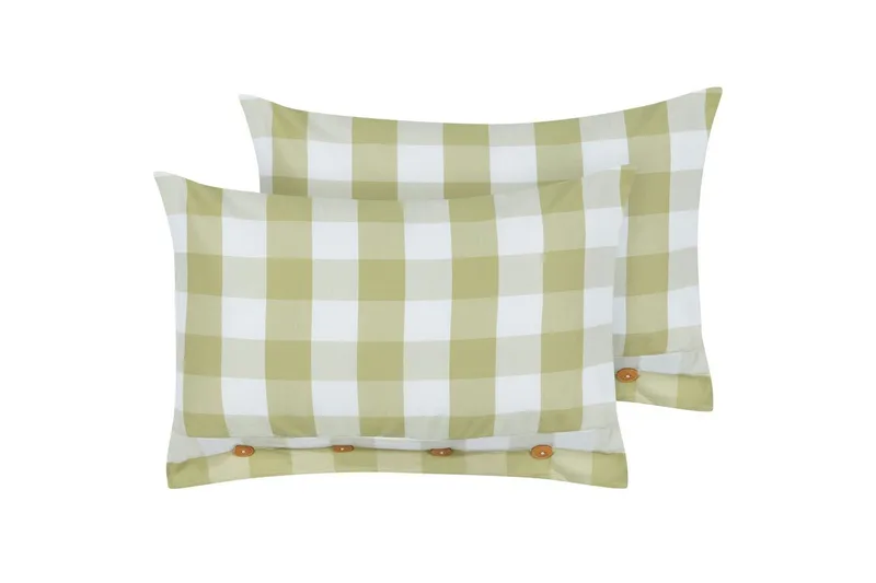 Pynteputer Tamnine sett på 2 Grønn/hvit, Rektangulær - Grønn/hvit, Rektangulær - Tekstiler - Pute & pledd - Pynteputer