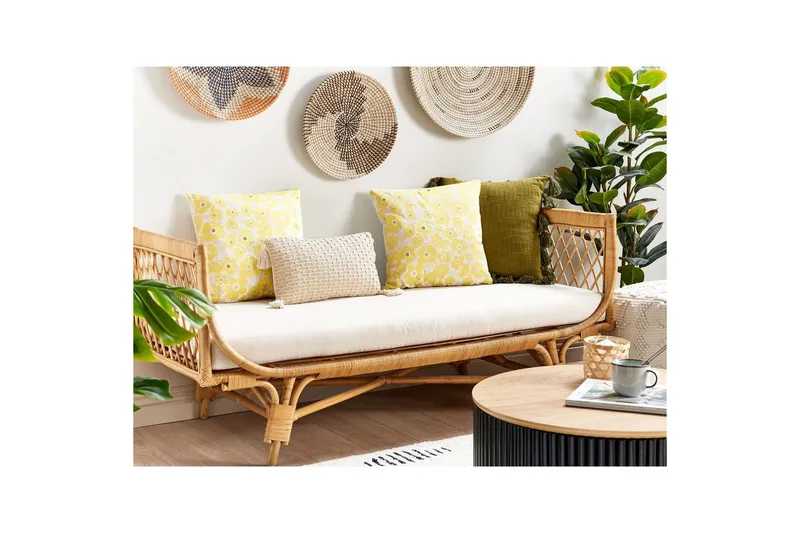 Pynteputer Triteleia sett á 2 Gul/Beige/Gull - Gul/Beige/Gull - Tekstiler - Pute & pledd - Pynteputer