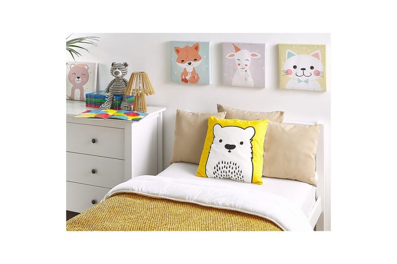 Pynteputer Waranasi Gul/Hvit/Svart - Gul/Hvit/Svart - Tekstiler - Pute & pledd - Hagepute