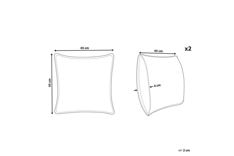 Pynteputer Yuzuri sett med 2 Grønn/gull - Grønn/gull - Tekstiler - Pute & pledd - Pynteputer