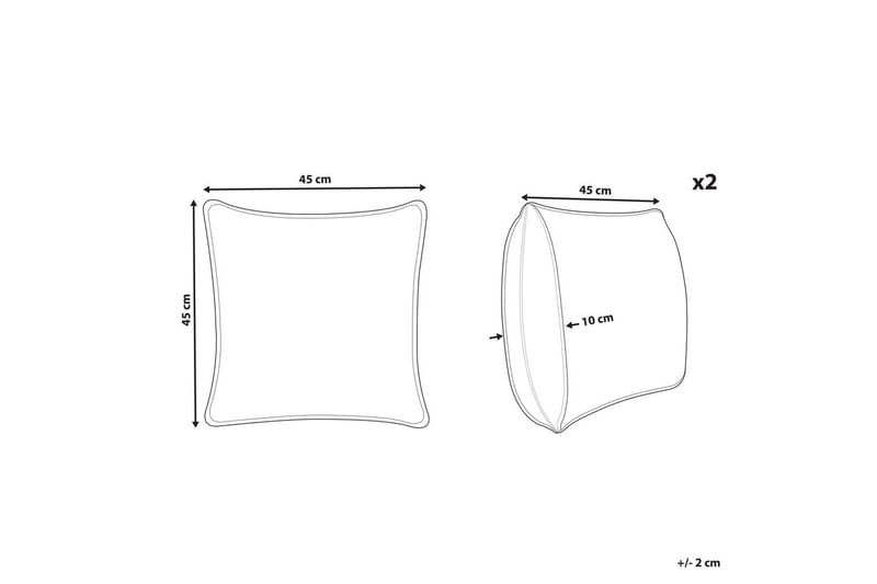 Pynteputer Yuzuri sett med 2 Svart/gull - Svart/gull - Tekstiler - Pute & pledd - Pynteputer