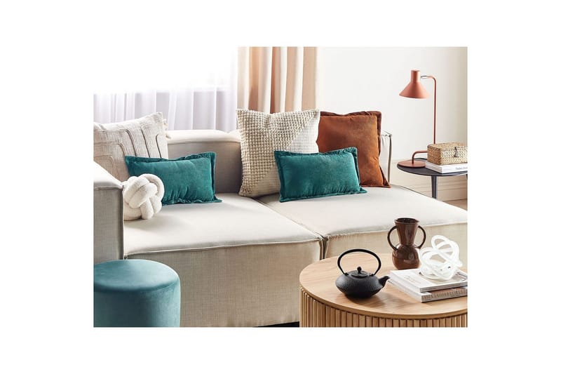 Pynteputer Zinnia sett med 2 Blå, Rektangulær - Blå, Rektangulær - Tekstiler - Pute & pledd - Pynteputer