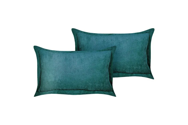 Pynteputer Zinnia sett med 2 Blå, Rektangulær - Blå, Rektangulær - Tekstiler - Pute & pledd - Pynteputer