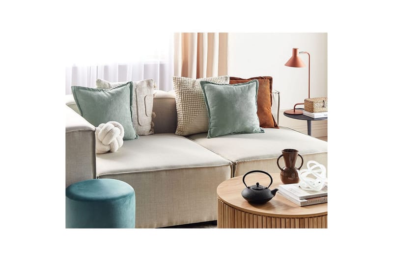 Pynteputer Zinnia sett med 2 Grønn, Firkantet - Grønn, Firkantet - Tekstiler - Pute & pledd - Pynteputer