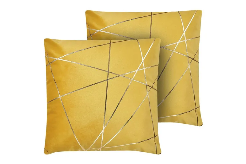 Pynteputer Pinus sett av 2 Gul/Gull, Gul/Gull