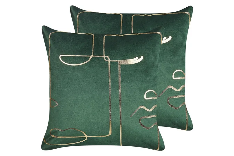 Pynteputer Philodendron sett à 2 Grønn/gull, Grønn/gull