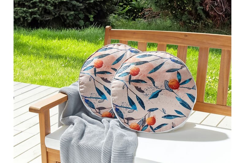 Richelu Utendørspute 40 cm Rund - Oransje - Tekstiler - Pute & pledd - Hagepute