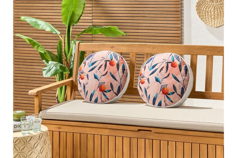 Richelu Utendørspute 40 cm Rund - Oransje - Tekstiler - Pute & pledd - Hagepute