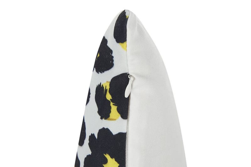 Runge Utendørspute 45x45 cm - Hvit/Sort/Gul - Tekstiler - Pute & pledd - Hagepute