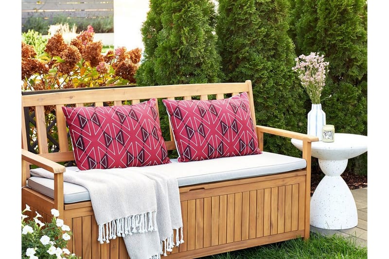 Santa Rosa Utendørspute 42x60 cm - Rosa/Hvit - Tekstiler - Pute & pledd - Hagepute