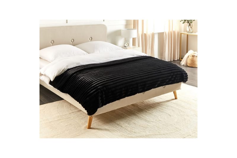 Sengeteppe Rakya Svart, 150x200 cm - Svart, 150x200 cm - Tekstiler - Pute & pledd - Tepper & pledd