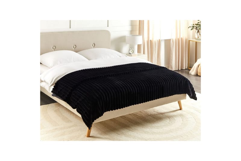 Sengeteppe Rakya Svart, 200x220 cm - Svart, 200x220 cm - Tekstiler - Pute & pledd - Tepper & pledd