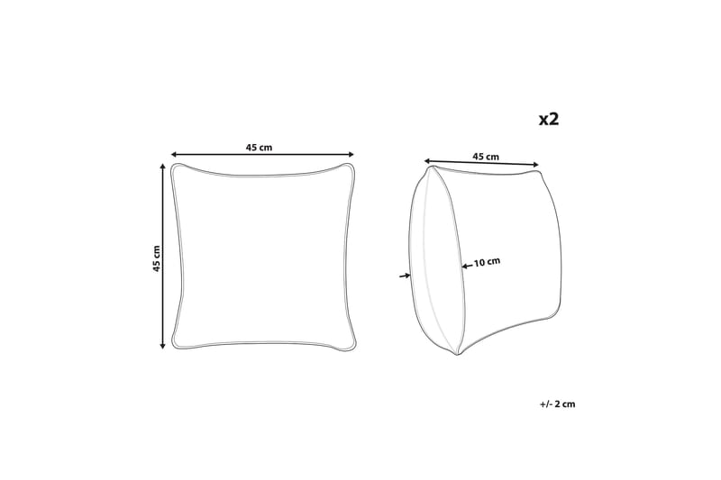 Smithers Utendørspute 45x45 cm - Blå Hvit - Tekstiler - Pute & pledd - Hagepute
