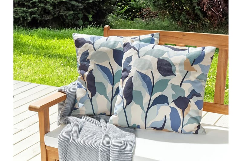 Smithers Utendørspute 45x45 cm - Blå Hvit - Tekstiler - Pute & pledd - Hagepute