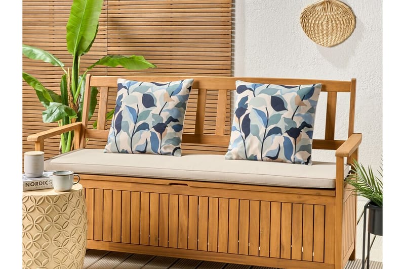 Smithers Utendørspute 45x45 cm - Blå Hvit - Tekstiler - Pute & pledd - Hagepute