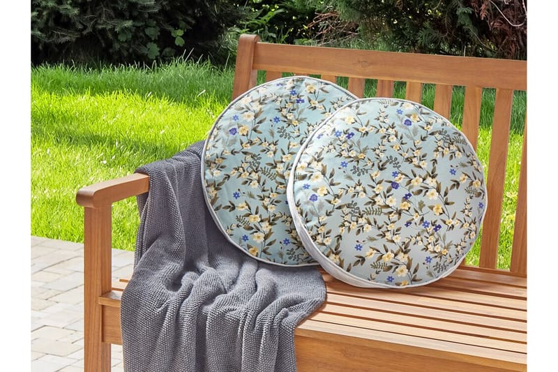 Specchia Utendørspute 40 cm Rund - Blå/Grønn/Gul - Tekstiler - Pute & pledd - Hagepute