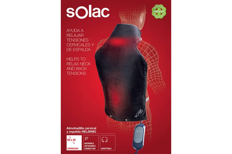 Ergonomisk Varmepude Solac Helsinki Nakke & Korsrygg - Svart - Tekstiler - Pute & pledd - Spesialpute - Hvetepute & varmepute