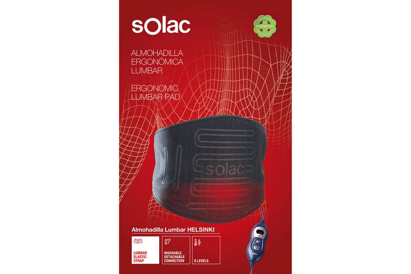 SOLAC Ergonomisk Varmepute Helsinki Korsrygg - Hvetepute & varmepute - Smertebehandling