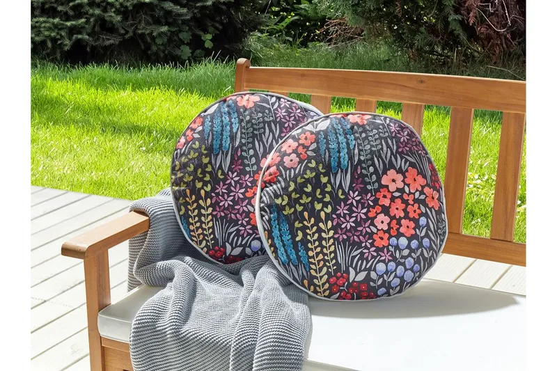 Sylvan Lake Utendørspute 40 cm Rund - Svart - Møbler - Bord - Sofabord