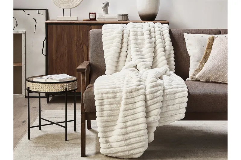 Abteh Pledd 150x200 cm Dobbeltsidig - Hvit - Tekstiler - Pute & pledd - Tepper & pledd