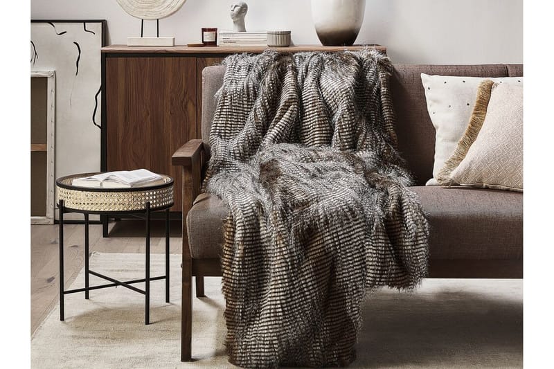 Asdad Pledd 150x200 cm Dobbeltsidig - Brun / Hvit - Tekstiler - Pute & pledd - Tepper & pledd