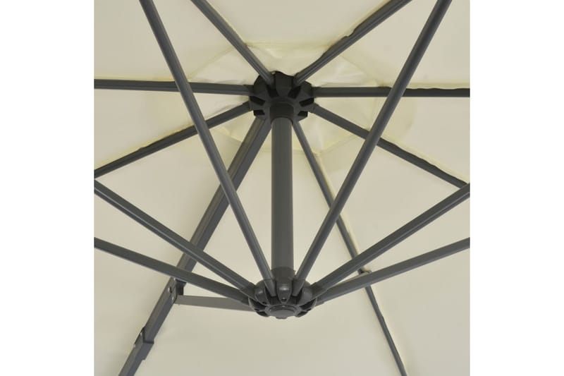 Hengeparasoll med aluminiumsstang 300 cm sand - Beige - Tekstiler - Pute & pledd - Tepper & pledd