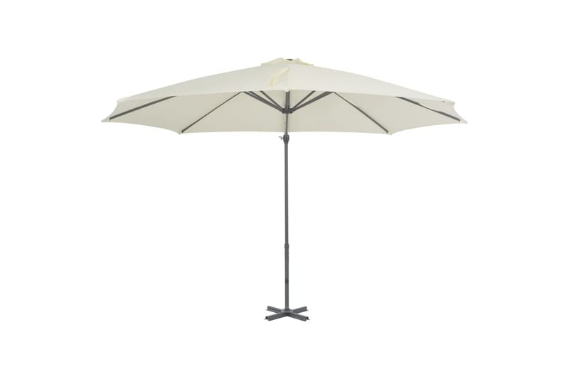 Hengeparasoll med aluminiumsstang 300 cm sand - Beige - Tekstiler - Pute & pledd - Tepper & pledd