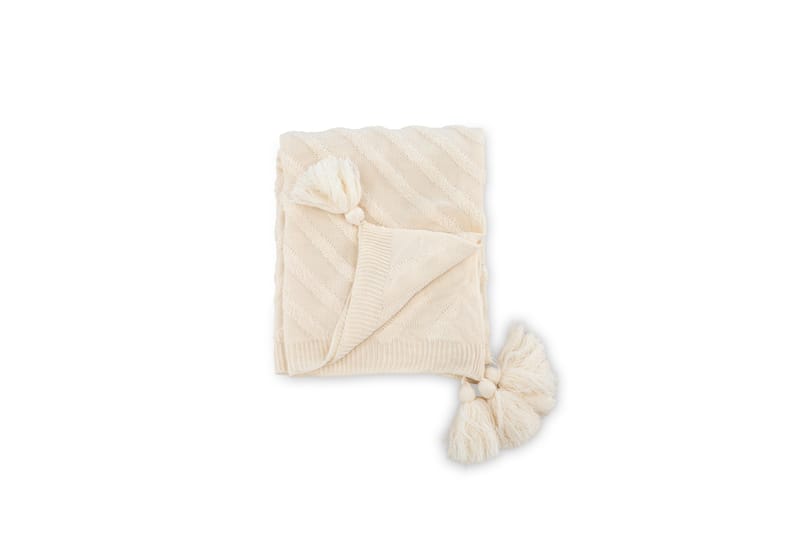 Katlyn Pledd 130x170 cm - Hvid - Tekstiler - Pute & pledd - Tepper & pledd