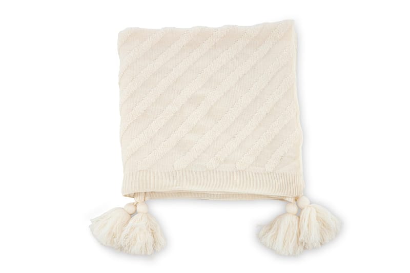 Katlyn Pledd 130x170 cm - Hvid - Tekstiler - Pute & pledd - Tepper & pledd