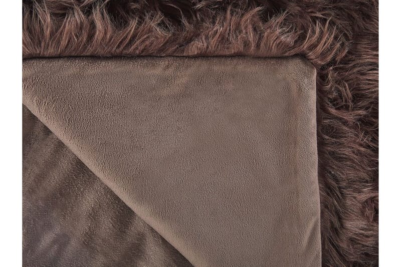 Pledd 200 x 220 cm brun DELICE - Brun - Tekstiler - Pute & pledd - Tepper & pledd