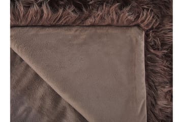 Pledd 200 x 220 cm brun DELICE - Brun - Tekstiler - Pute & pledd - Tepper & pledd