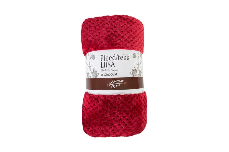 Pledd Liisa Coral 150x200cm - Rød - Tekstiler - Pute & pledd - Tepper & pledd