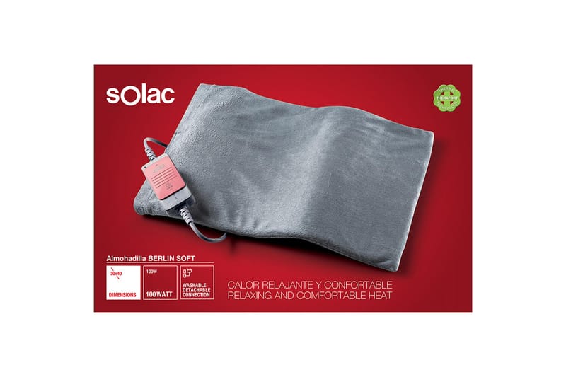 SOLAC Varmepute Berlin Soft 100W - Varmeteppe - Smertebehandling - Varmedyne - Tepper & pledd - Sengevarmer