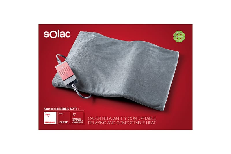 SOLAC Varmepute Berlin Soft+ 100W - Varmeteppe - Smertebehandling - Varmedyne - Tepper & pledd - Sengevarmer