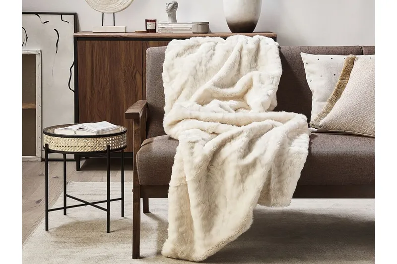 Tourza Pledd 150x200 cm Dobbeltsidig - Hvit - Tekstiler - Pute & pledd - Tepper & pledd