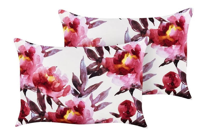 Trepuzzi Utendørspute 42x60 cm - Hvit/Rosa - Tekstiler - Pute & pledd - Hagepute