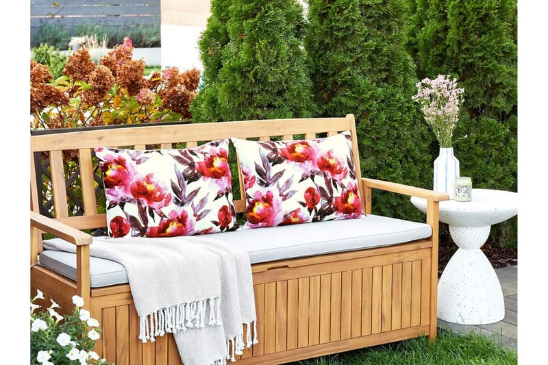 Trepuzzi Utendørspute 42x60 cm - Hvit/Rosa - Tekstiler - Pute & pledd - Hagepute