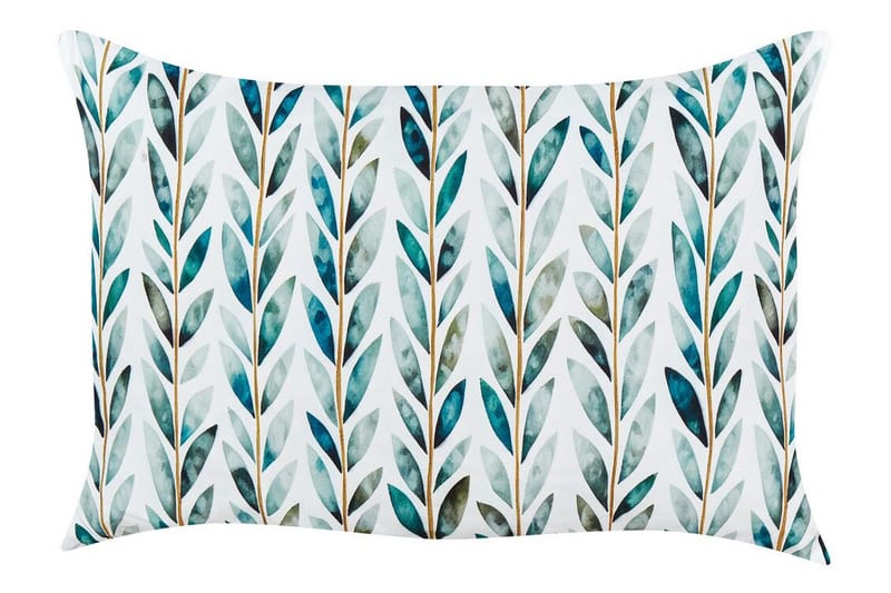 Tricase Utendørspute 42x60 cm, Hvit/Grønn