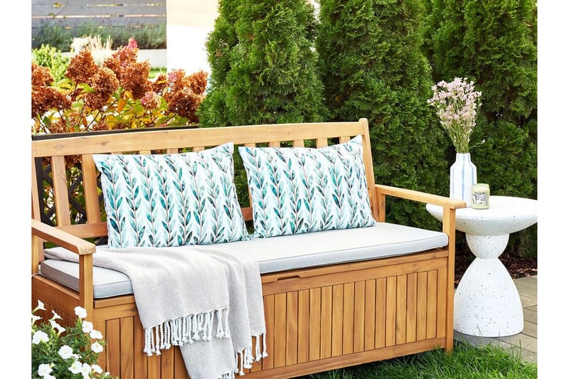 Tricase Utendørspute 42x60 cm - Hvit/Grønn - Tekstiler - Pute & pledd - Hagepute