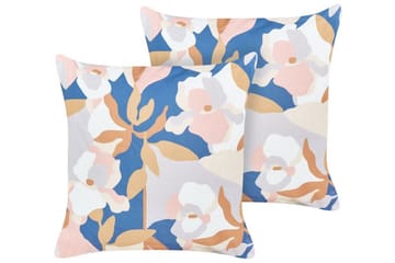 Vernole Utendørspute 45x45 cm - Hvit/Blå/Rosa - Tekstiler - Pute & pledd - Hagepute