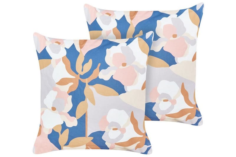 Vernole Utendørspute 45x45 cm - Hvit/Blå/Rosa - Tekstiler - Pute & pledd - Hagepute