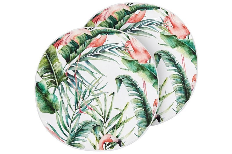 Visper Utendørspute 40 cm Rund - Hvit/Grønn/Rosa - Tekstiler - Pute & pledd - Hagepute