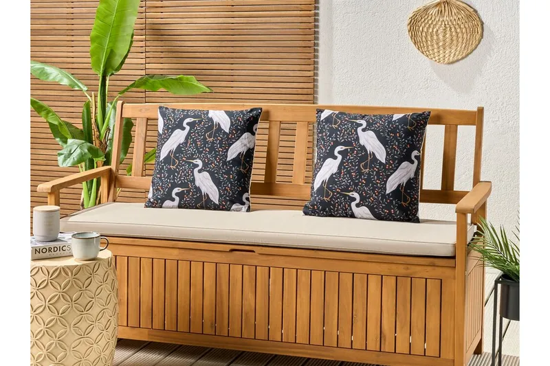 Vulcin Utendørspute 45x45 cm - Svart Og Hvit - Tekstiler - Pute & pledd - Hagepute