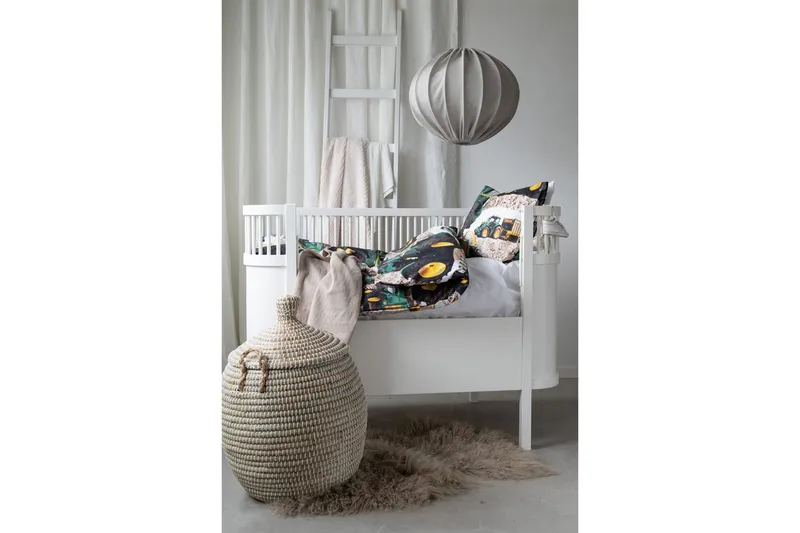 Dynetrekksett til Sprinkelseng 2-Delers Skurtresker Grønn - Tekstiler - Sengetøy - Sengetøysett & dynetrekksett - Sengesett enkeltseng