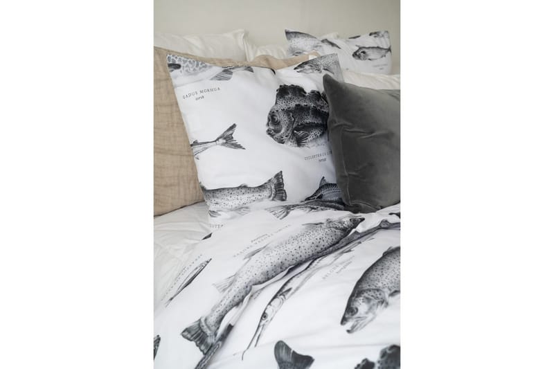 Dynetrekksett Enkeltseng 2-Dels Havfisker Hvit - Tekstiler - Sengetøy - Sengetøysett & dynetrekksett - Sengesett enkeltseng