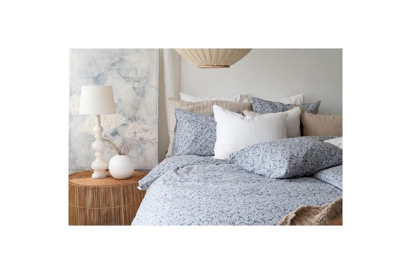 Dynetrekksett Enkeltseng 2-Dels Hulda Blå - Tekstiler - Sengetøy - Sengetøysett & dynetrekksett - Sengesett enkeltseng