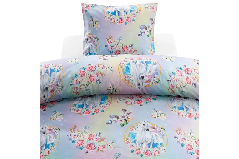 Dynetrekksett Enkeltseng 2-dels Spirit Rosa, undefined